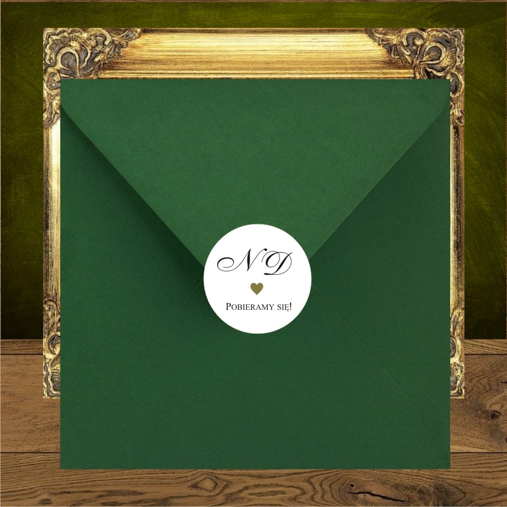 Koperta do zaproszeń rustykalnych