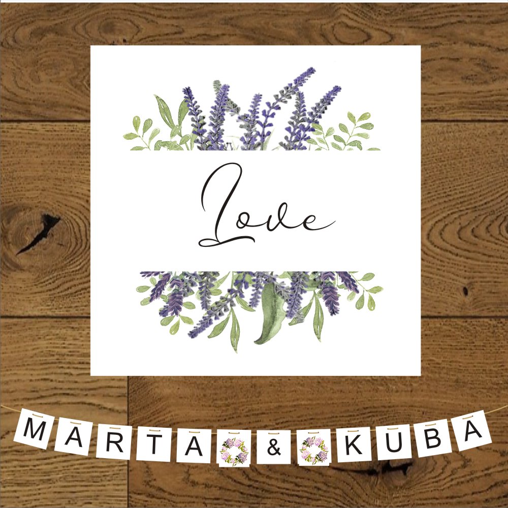 Banery ślubne - Lawendowy ogród