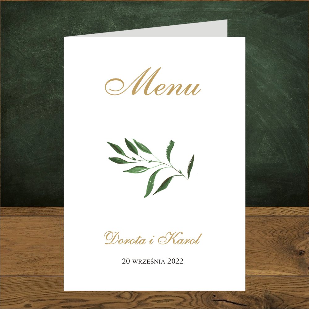 Menu - Zielone gałązki, delikatne