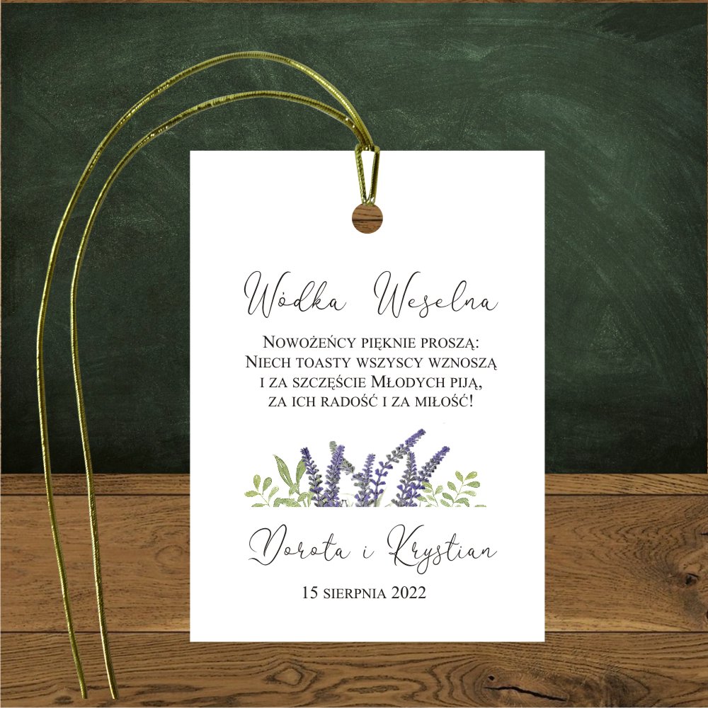 Zawieszki na alkohol - Zawieszki na wódkę. Lawendowy ogród