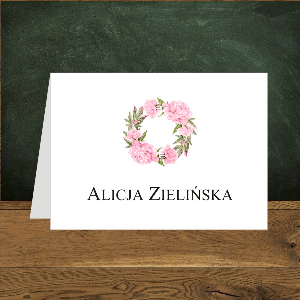 Winietki - Piwonie różowy romantyczny różowy