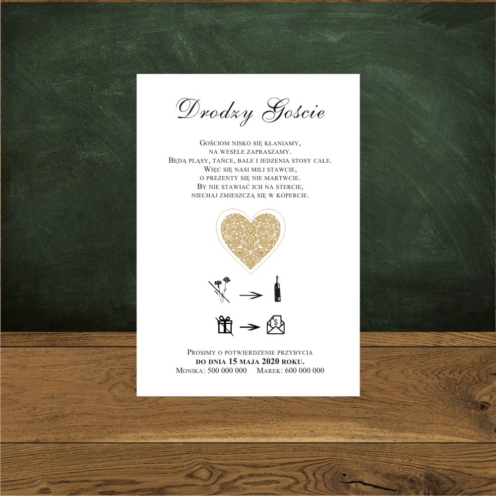 Wkładki - Serce złote