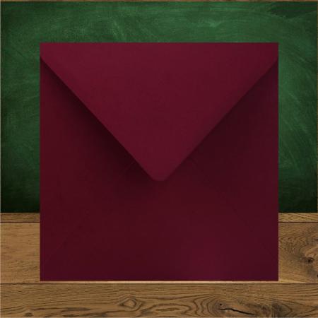 Koperta kwadratowa K4 15,5 x 15,5 - Bordowa