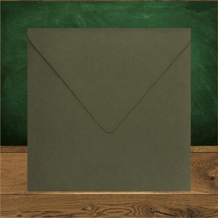 Koperta kwadratowa K4 15,5 x 15,5 - Zieleń zgniła