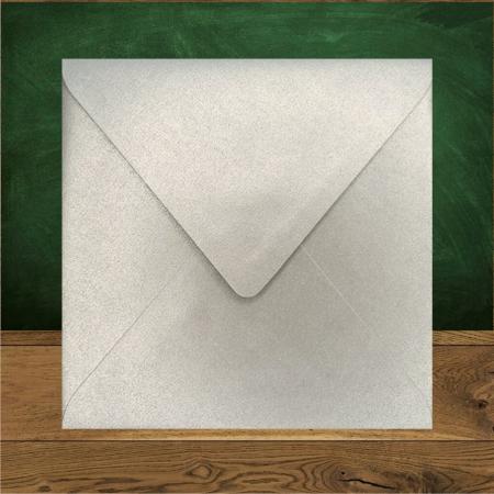 Koperta kwadratowa K4 15,5 x 15,5 - Srebrny metalizowany