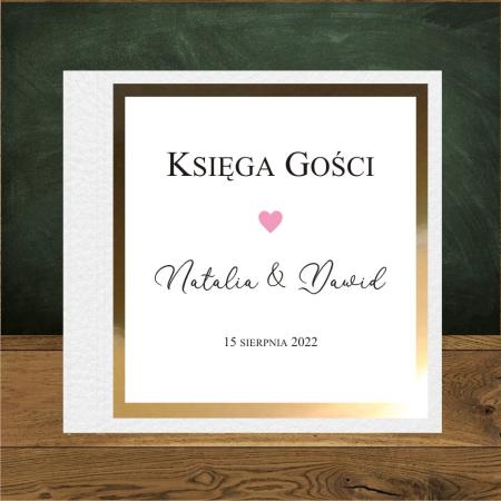 Księga Gości- Różowe serduszko mini