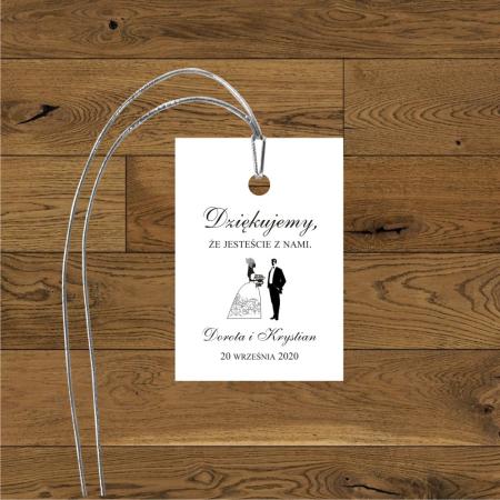 Para Młoda - ornament sukni srebrny. Przywieszka do prezencików