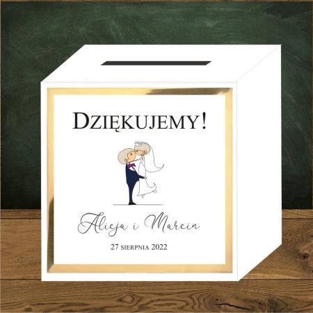 Front do pudełek na koperty Para Młoda na wesoło z humorem