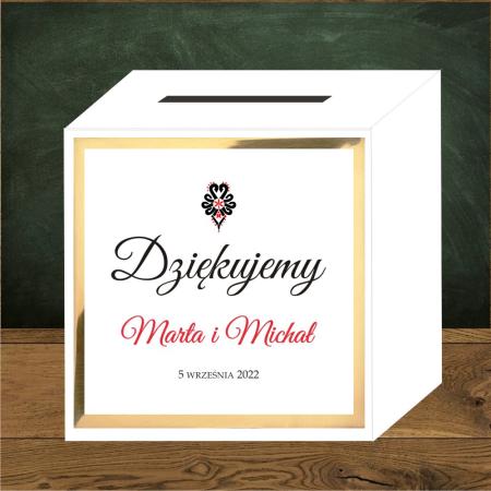 Front do pudełek na koperty .Góralskie czerwona parzenica