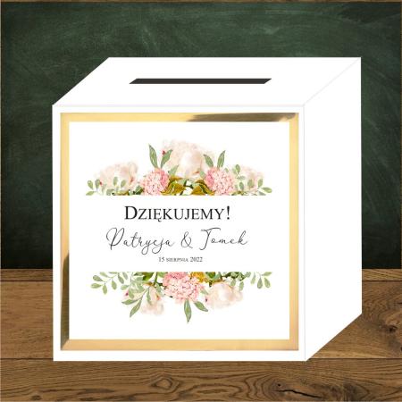 Front do pudełek na koperty Kwiaty romantyczny ogród