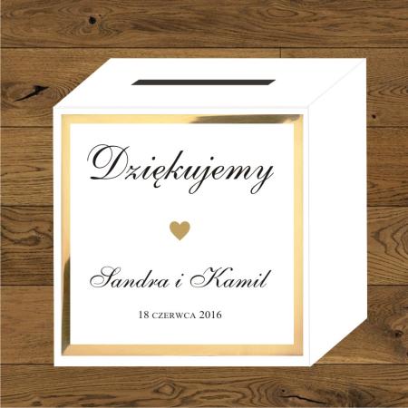 Front do pudełek na koperty Serduszko złote mini