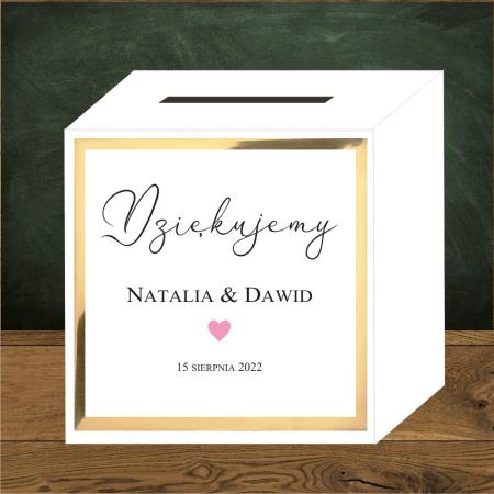 Front do pudełek na koperty Różowe serduszko mini