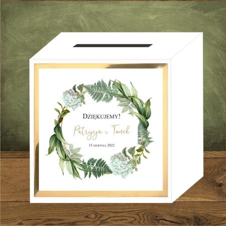 Front do pudełek na koperty zielony ogród