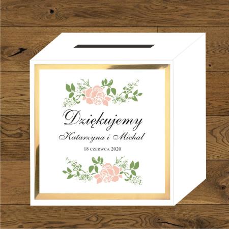 Front do pudełek na koperty Róże łososiowe