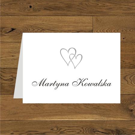 Minimalistyczne dwa małe serduszka srebrne 2