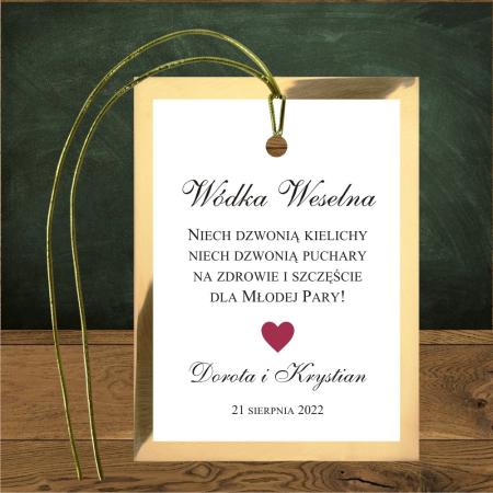 Serduszko bordowe mini z podklejeniem